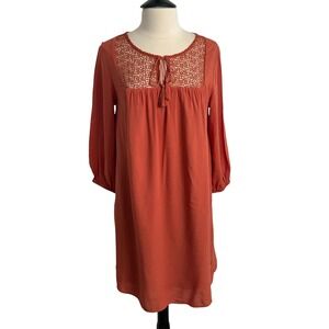 Old Navy Women's 3/4 Blouson Sleeve Bohemian Tunic Dress